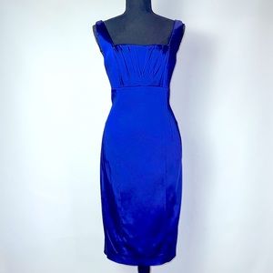 CALVIN KLEIN Women’s Blue Satin Cocktail Party Dress Size 10